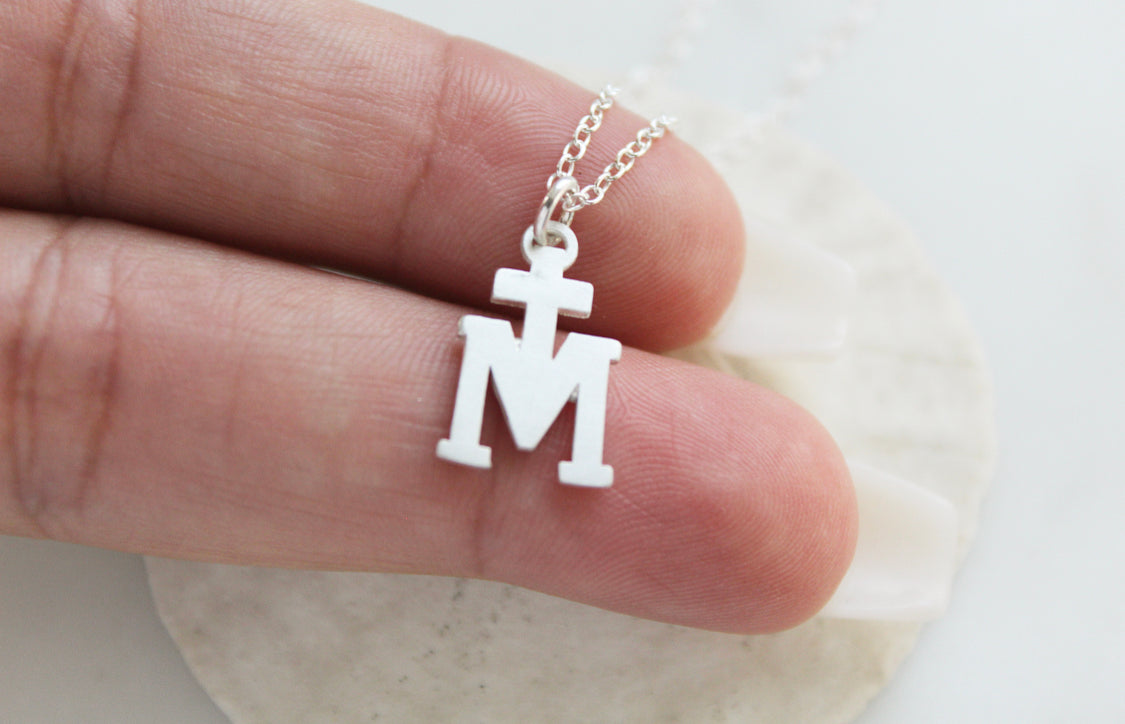 Buy M Men Style English Alphabet Initial Charms Letter Initial M Alphabet  Letters Script Name Silver Stainless Steel Pendant Necklace Chain For Men  And Women at Amazon.in